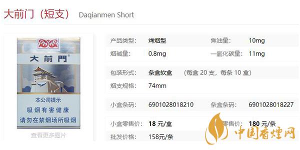 2021大前門香煙價格表和圖片 大前門香煙種類大全一覽